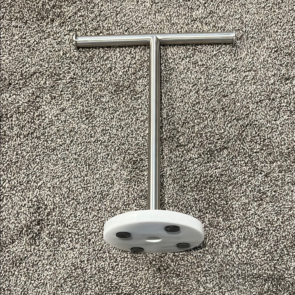 Silver and White T-Bar Jewelry Stand